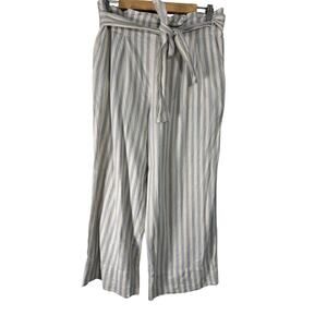 Madewell Coastal Striped Wide Leg Cropped Pants